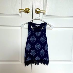 Mandala Design Navy Tank